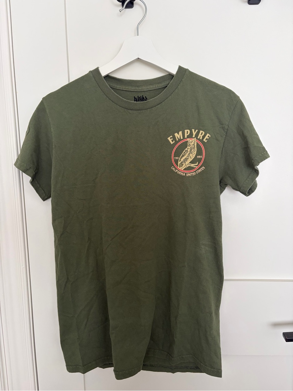 Zumiez Olive Green Short Sleeve Tee with Small Chest Graphic